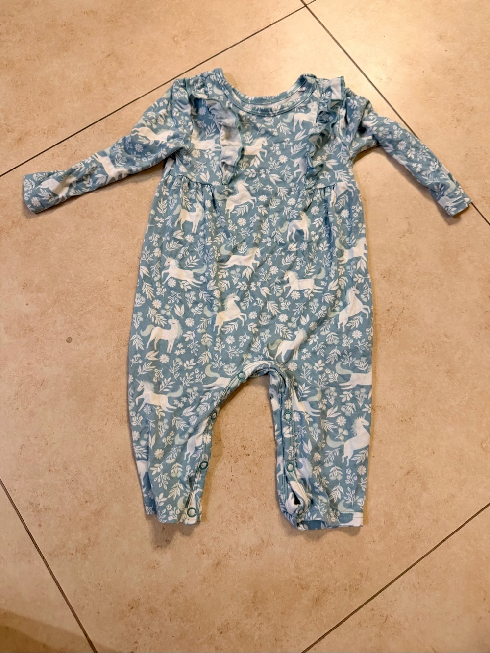 Little Sleepies Unicorn Garden Romper